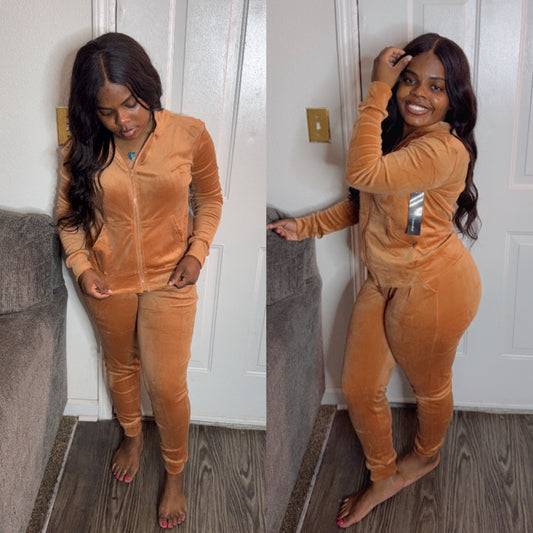 Brown Velvet Set