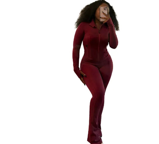 Burgundy “that girl” 2 piece set