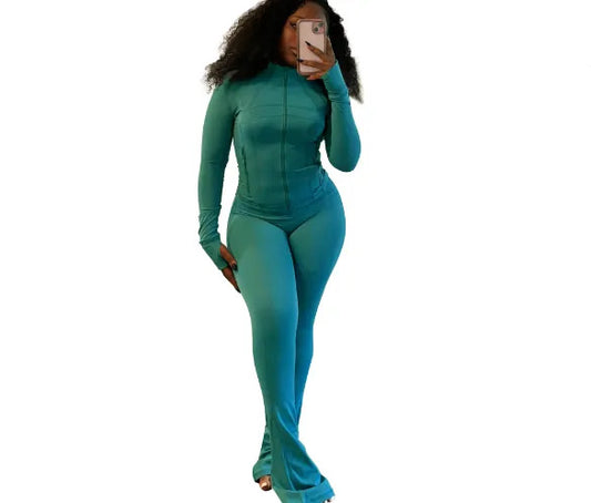 Teal “that girl” set